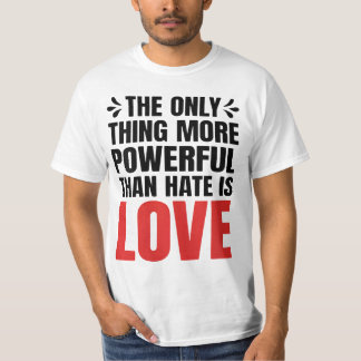 Women's Love Over Hate Powerful Equality Feminist T-Shirt