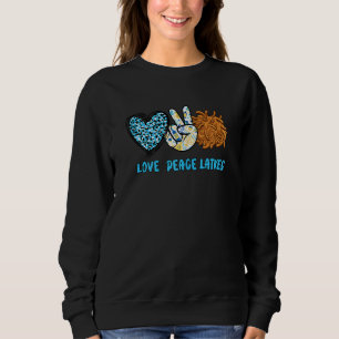 Womens Love Peace Latkes Happy Hanukkah Chanukah J Sweatshirt
