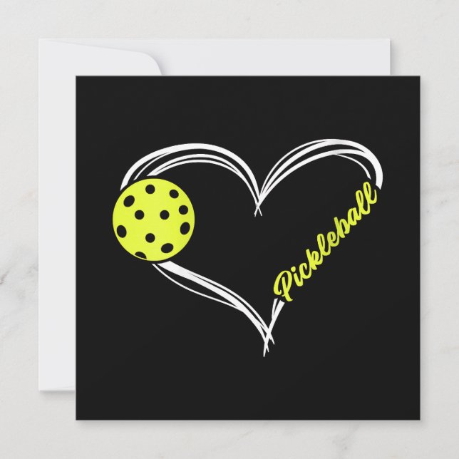 Womens Love Pickleball - cute pickleball match, I  Invitation (Front)