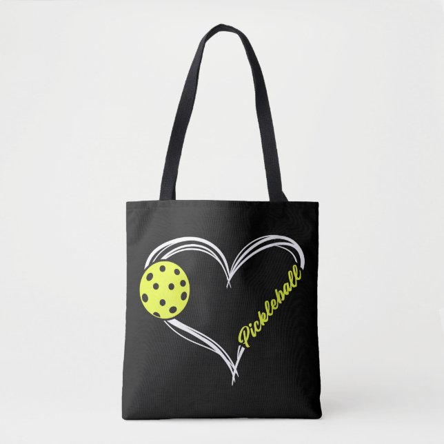 Womens Love Pickleball - cute pickleball match, I  Tote Bag (Front)