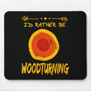 Womens Love Spending Time Woodturning Humor Retro  Mouse Pad