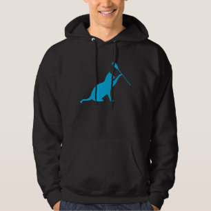 Womens Lovely Cat Holder Cat Love Rowing Cat Hoodie