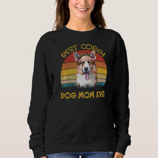 Womens Lovely Dog Holder Dog  Best Dog Mum Corgi Sweatshirt