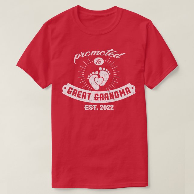 Womens Lovely heart for promoted to great grandma  T-Shirt (Design Front)