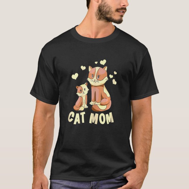 Womens Loving Cat Mum Lady For Woman Cat Kitty Kit T-Shirt (Front)
