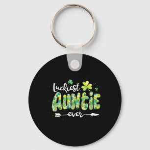 Womens Luckiest Auntie Ever St Patricks Day  Key Ring
