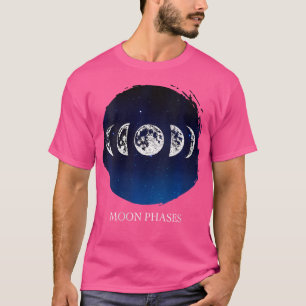 Womens Lunar Moon Phases Nerdy Space  Astronomy Wa T-Shirt