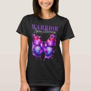 Womens Lupus Awareness Warrior Survivor Purple T-Shirt