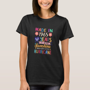 Womens Made In 1965 57 Years Of Being Awesome Flor T-Shirt