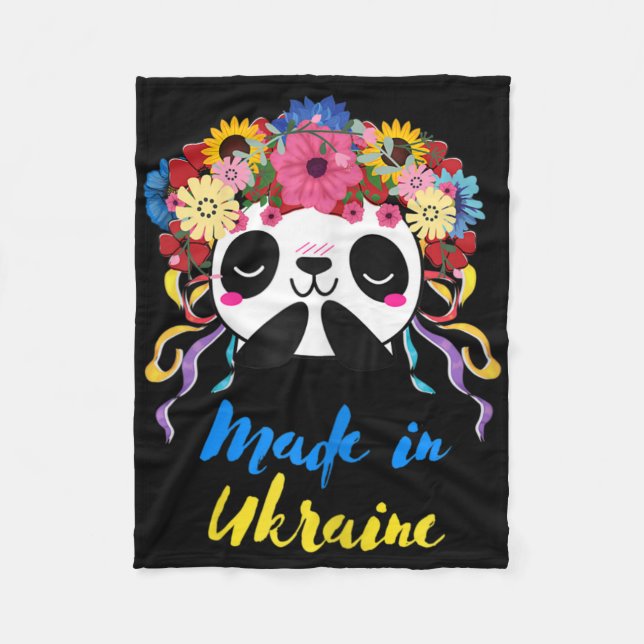 Womens Made In Ukraine Panda  Fleece Blanket (Front)