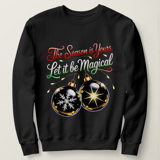 Women's Magical Christmas Cozy Festive Winter Glow Sweatshirt (Design Front)
