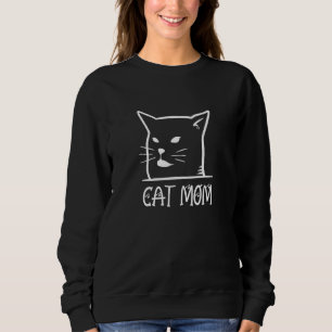 Womens Magical Kitties Cat Simple Line Art Womens  Sweatshirt