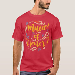 Womens Maid Of Honour Bride Wedding Party Bachelor T-Shirt
