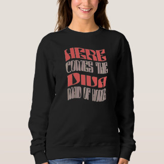 Womens  Maid of Honour Diva Retro Matching Bachelo Sweatshirt