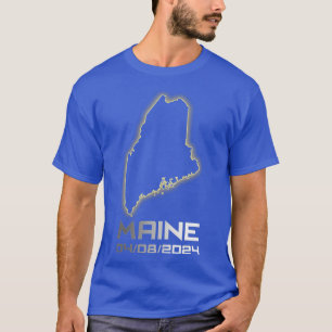 Womens Maine America Astronomy otal Solar Eclipse T-Shirt