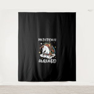 Womens Majestically Awkward Unicorn Gift Design Id Tapestry