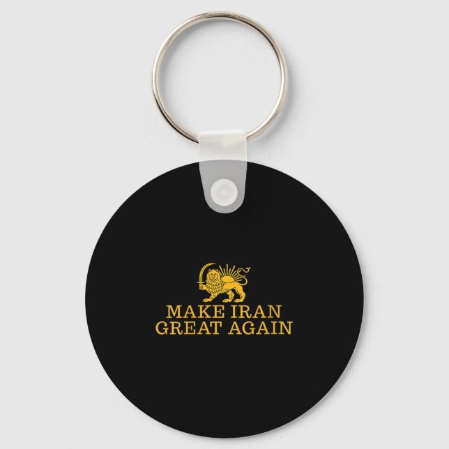 Womens Make Iran Great Again Emblem Of Iran For Th Key Ring (Front)