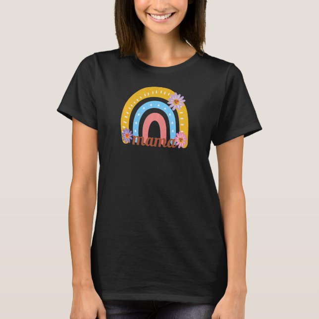 Womens Mama and Mini  Rainbow Mums and Daughters M T-Shirt (Front)