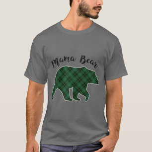 Womens Mama Bear Christmas Pajama Plaid Buffalo Fa T-Shirt