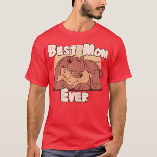 Womens Mama bear Cute little bear with bear mother T-Shirt