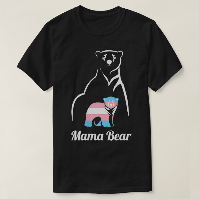 Womens Mama Bear LGBTQ Transgender Child Trans Pri T-Shirt (Design Front)