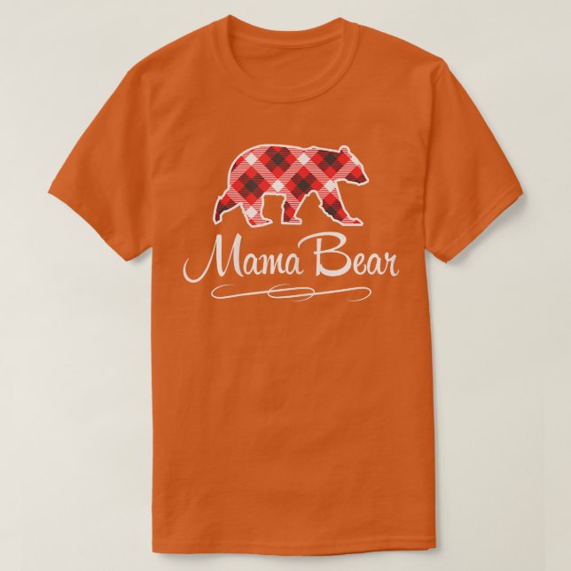 Womens Mama Bear Shirt Graphic Tee Matching Family (Design Front)
