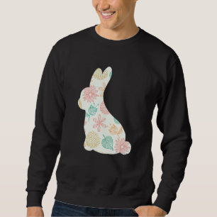 Womens Mama Bunny Floral Mommy Bunny Easter Mom Sweatshirt