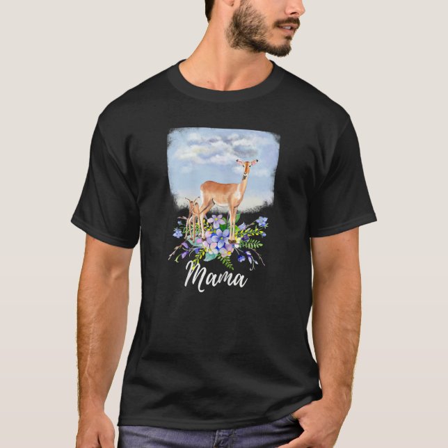 Womens Mama Deer Mommy Cute Doe New Mom  For Mothe T-Shirt (Front)