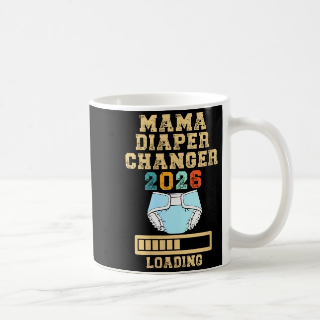 Womens Mama Diaper Changer 2026 New Baby Loading F Coffee Mug (Right)
