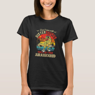 Womens Mama Dinosaurs Mum Sistersaurus Mother's Da T-Shirt