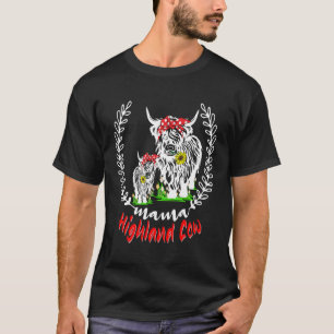 Womens Mama Highland Cow For Highland Cow Lovers M T-Shirt