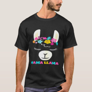 Womens Mama Llama  Alpaca Lovers Mothers  Idea T-Shirt