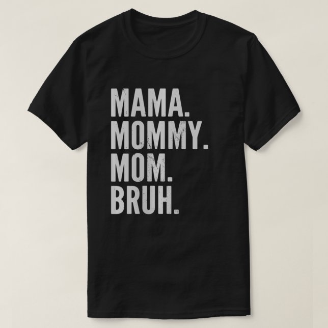 Womens Mama Mummy Mum Bruh Light VNeck  T-Shirt (Design Front)