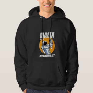 Womens Mama Of The Astronaut Space Rocket Nebula T Hoodie