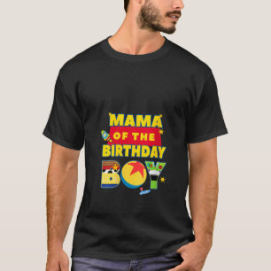 Womens Mama Of The Birthday Boy Toy Familly Matchi T-Shirt