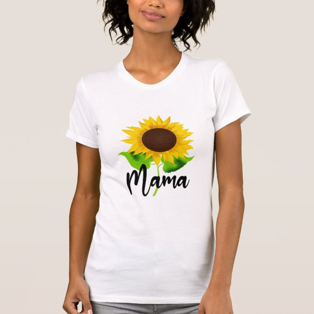 Womens Mama Sunflower Mum Life, Sunshine For Women T-Shirt (Front)