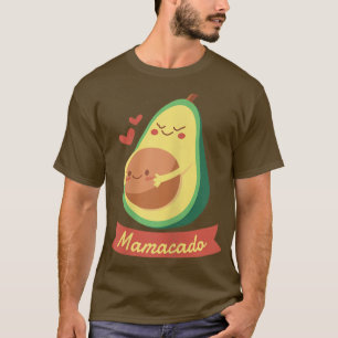 Womens Mamacado Avocado Mama Pregnant Baby Shower  T-Shirt