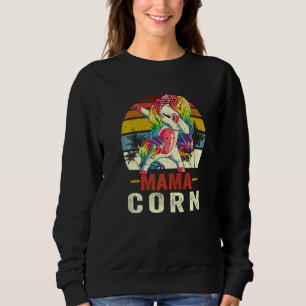 Womens  Mamacorn Unicorn Costume Mom Mother's Day Sweatshirt