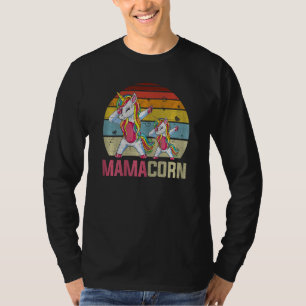 Womens Mamacorn Unicorn Mum Baby Mother's Day For T-Shirt