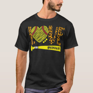 Womens Mamaw Life Softball Baseball Love #Mamawlif T-Shirt