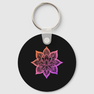 Womens Mandala Vintage Spiritual Zen Casual Vacati Key Ring