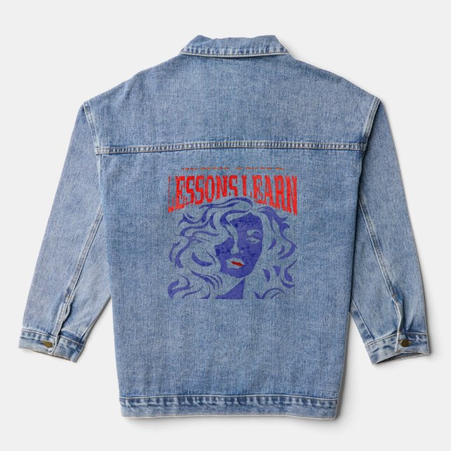 WOMEN'S MANIPULATE LESSONS LEARN DENIM JACKET  (Back)