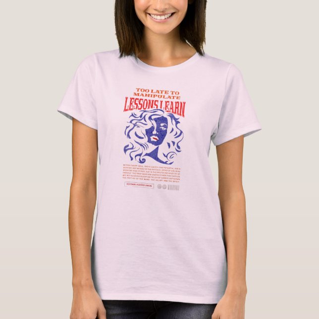 WOMEN'S MANIPULATE LESSONS LEARN T SHIRT  (Front)
