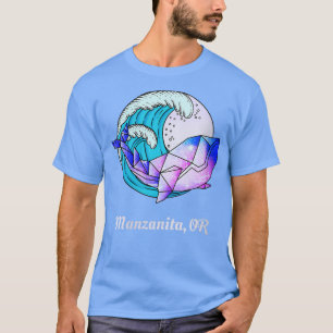 Womens Manzanita OR Japanese Paint Geometric Orca T-Shirt