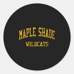 Womens Maple Shade High School Hs Maple Shade Nj V Classic Round Sticker