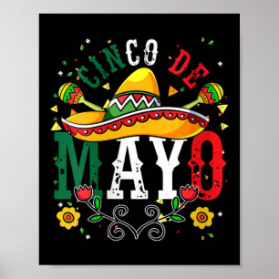 Womens Maracas Mexican Fiesta Mexico Party Sombrer Poster