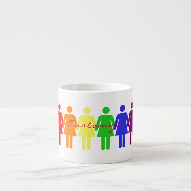 women's march 2017 LGBTQIA Espresso Cup (Front)