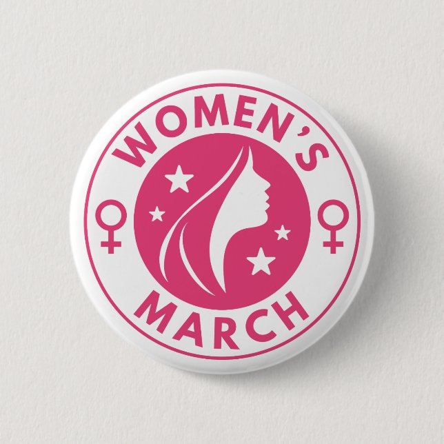 Women's March 6 Cm Round Badge (Front)