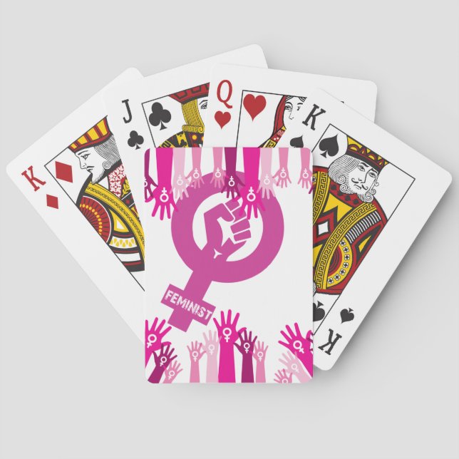 Women's March Feminist Reproductive Rights Pro Dra Playing Cards (Back)