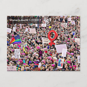 Women's March Memorabilia Postcard